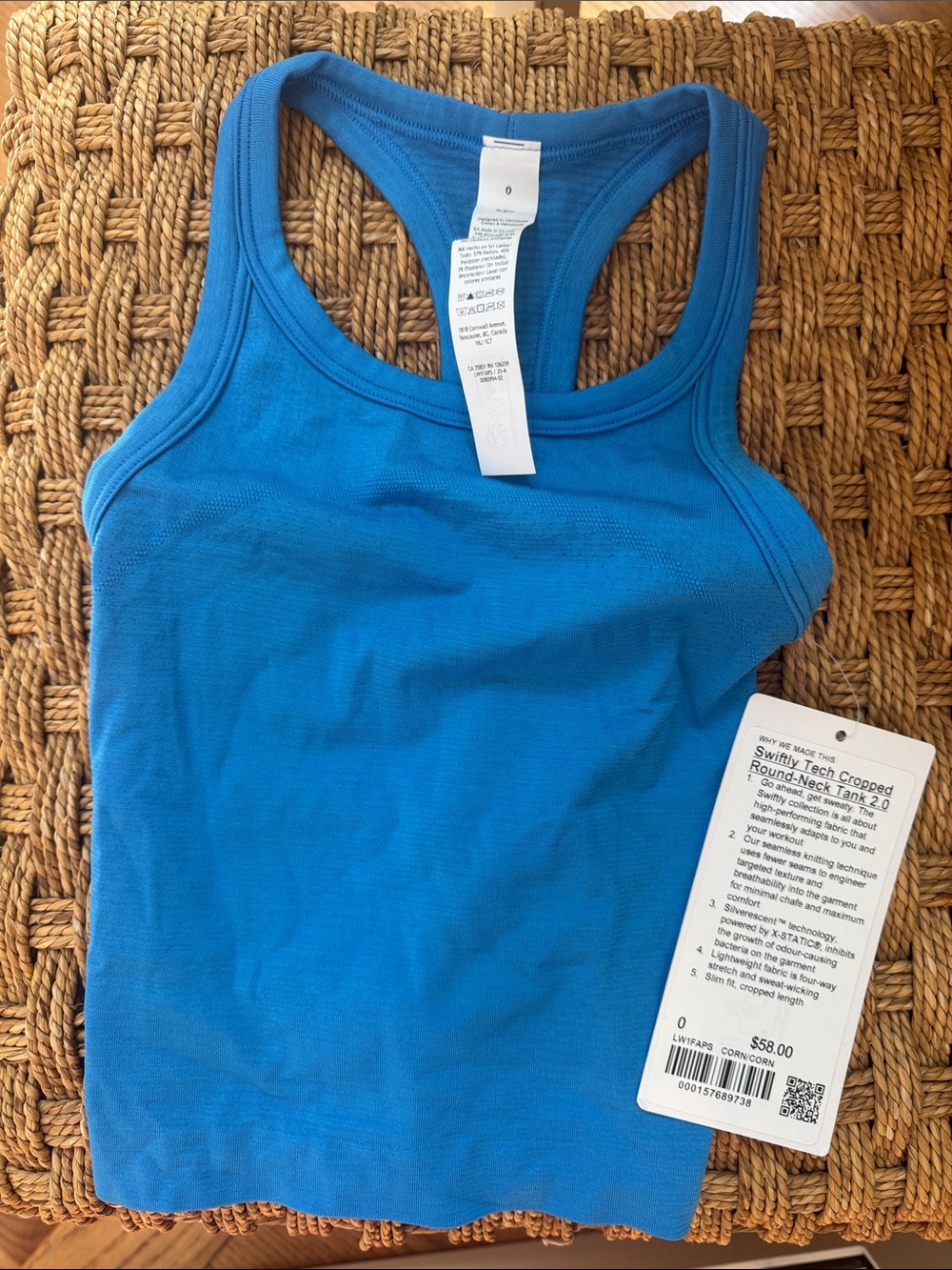 lululemon athletica Blue Racerback Tank Top